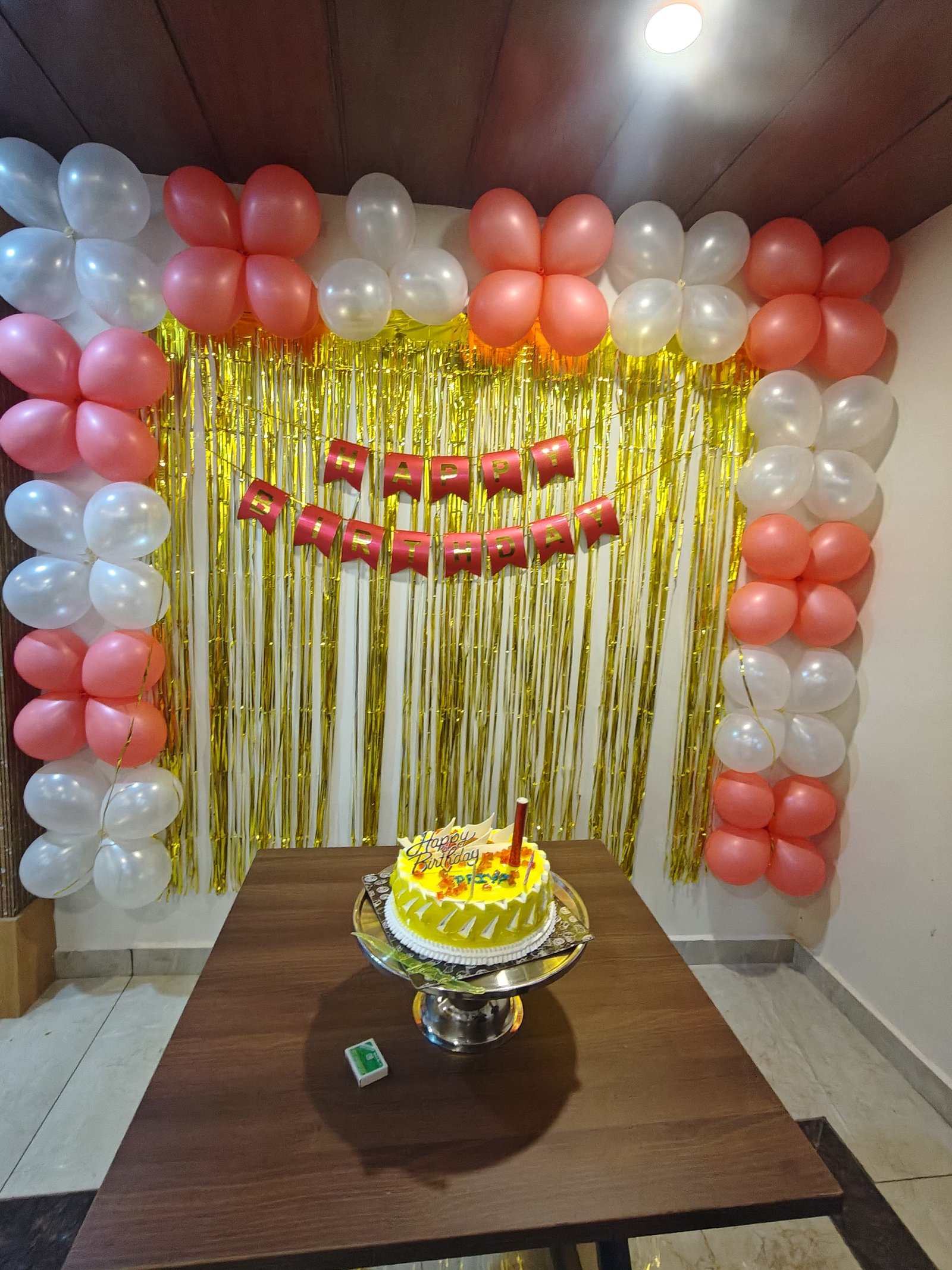 Restaurant celebration setup